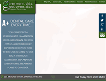 Tablet Screenshot of durangodentistry.com